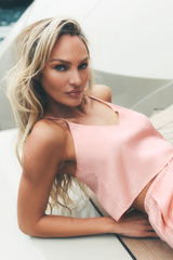 Alo Yoga Silk Blend Radiance Tank - Sundrenched Pink