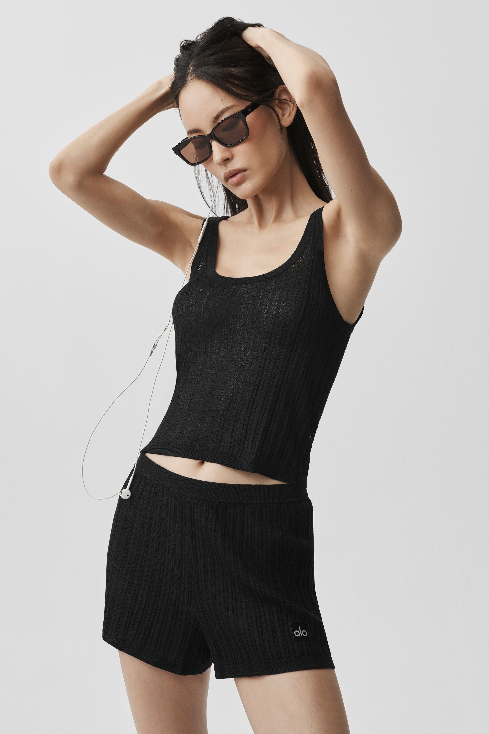 Alo Yoga Sweater Sunlit Tank - Black