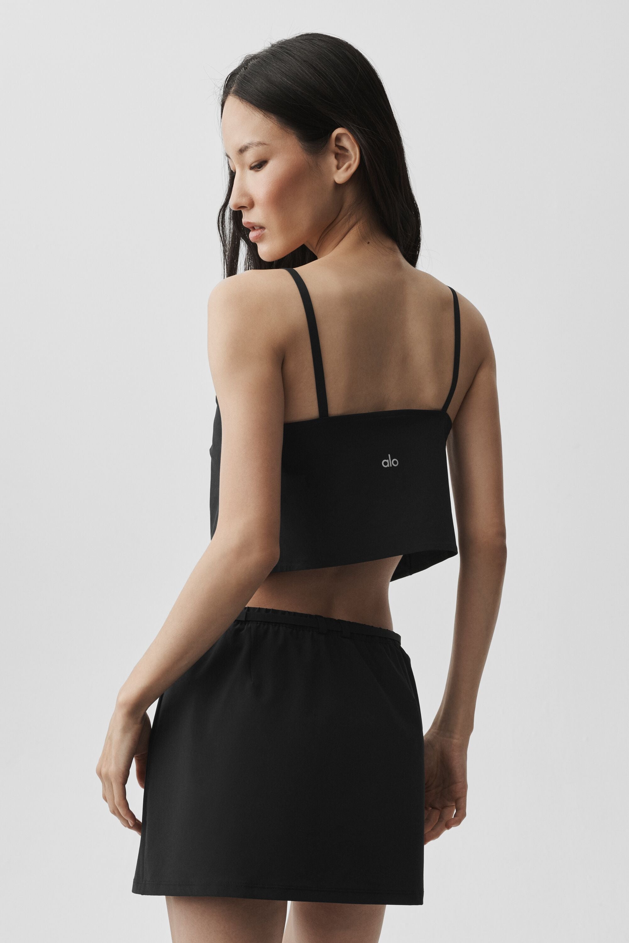Alo Yoga Cropped Connection Tank - Black