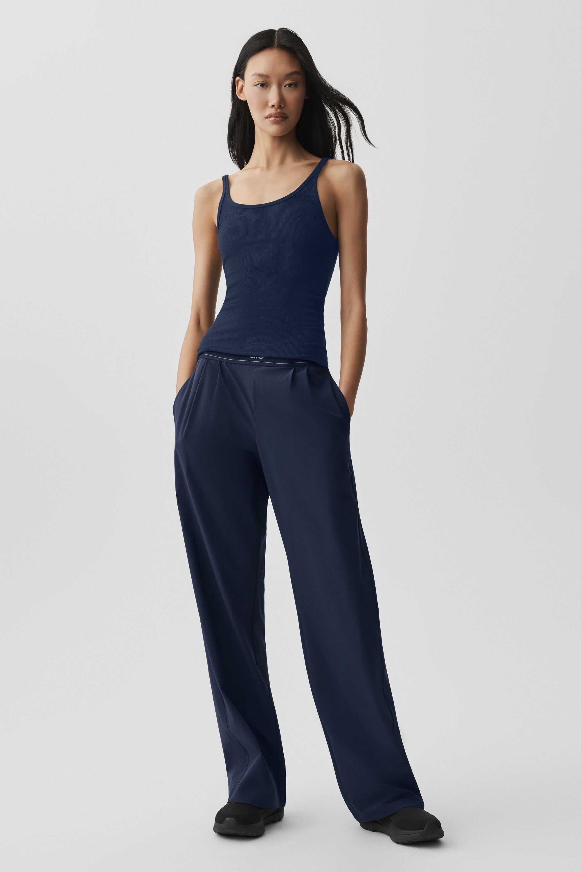 Alo Yoga Ribbed Adore Tank - Navy
