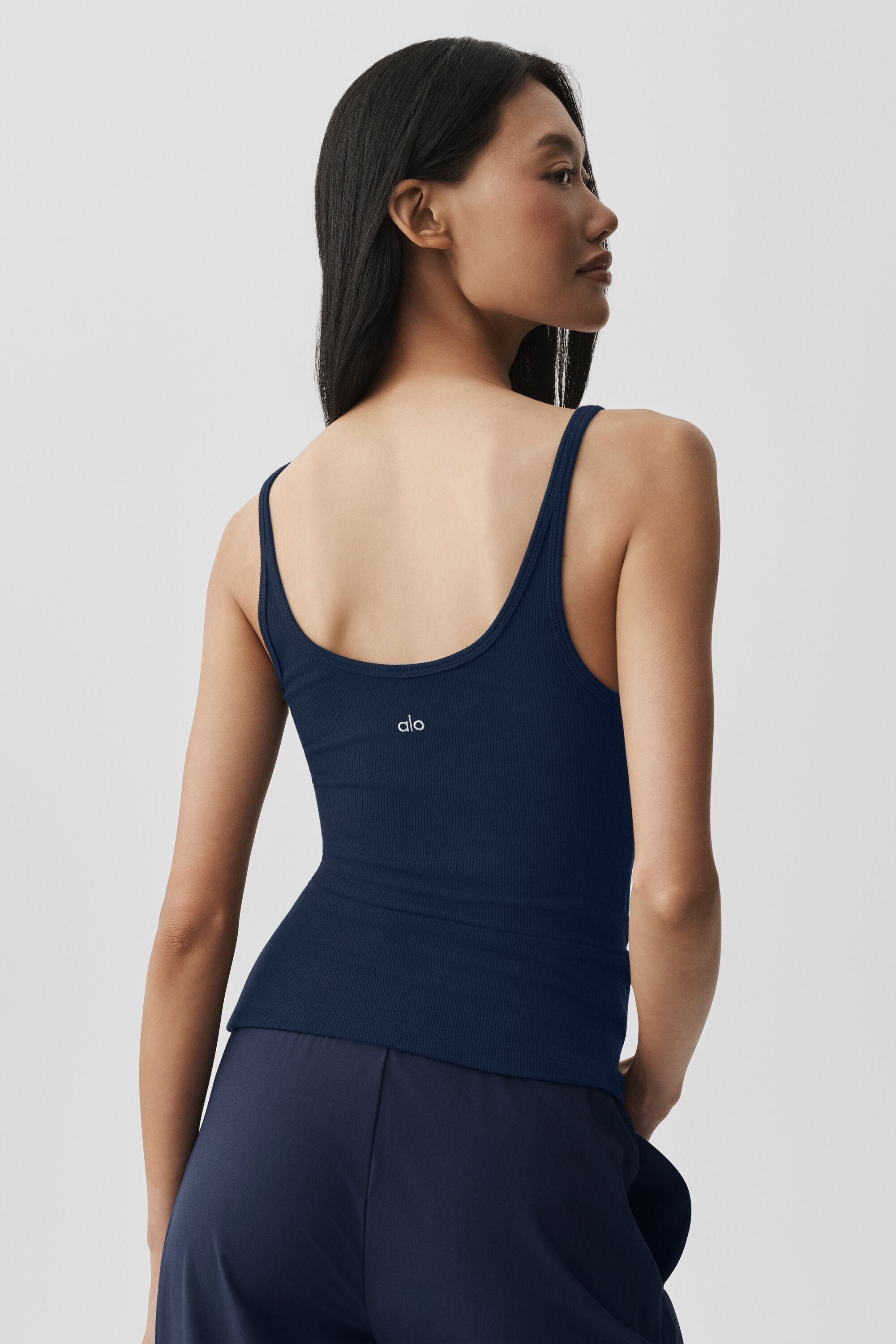 Alo Yoga Ribbed Adore Tank - Navy