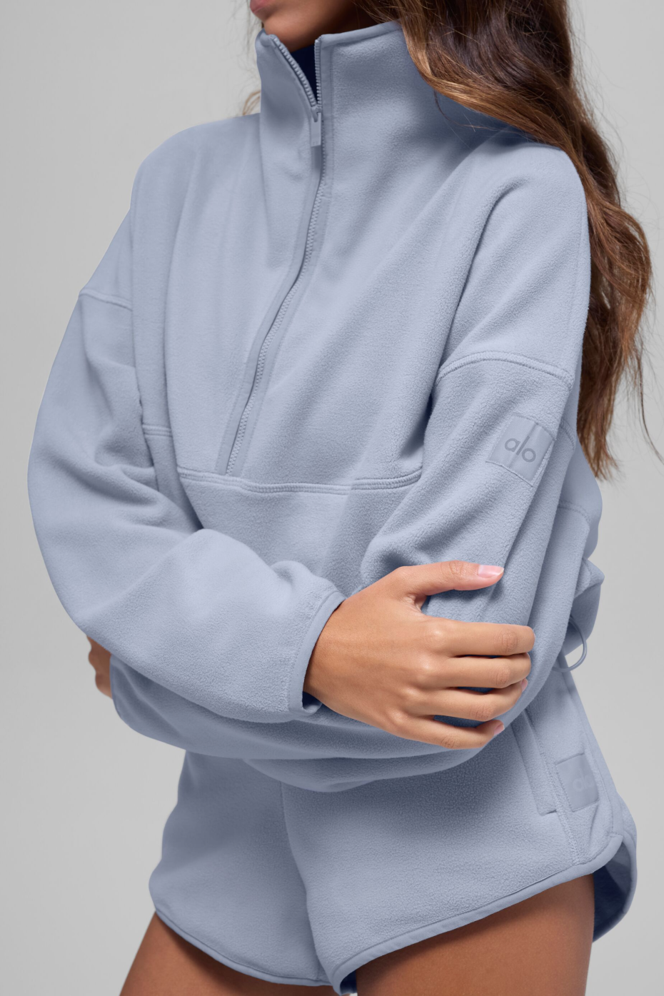 Alo Yoga Polar Fleece Retreat Cover Up - Winter Frost
