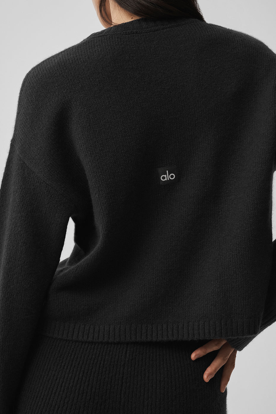 Alo Yoga Wool Cashmere New Class Tie Cardigan - Black