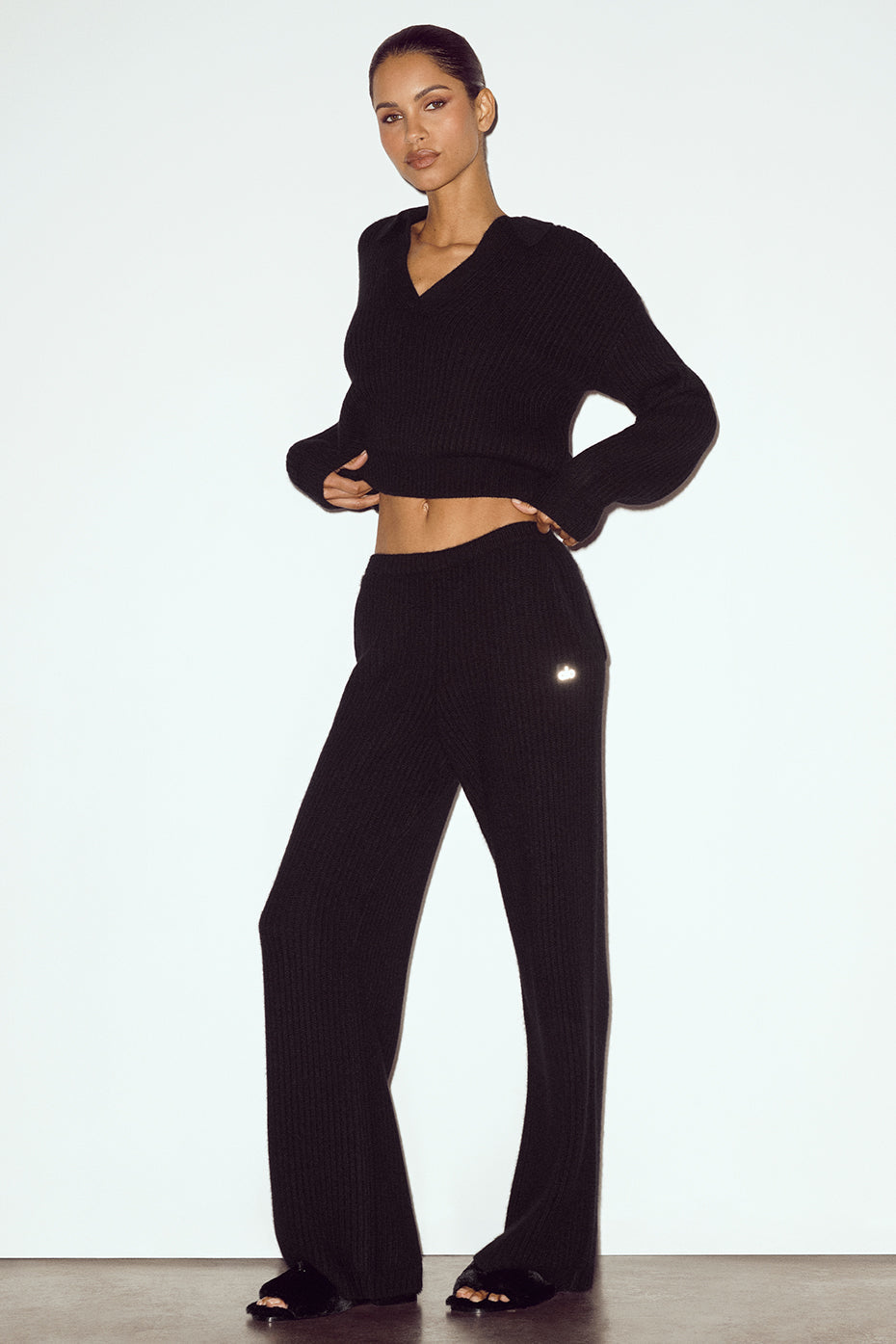 Alo Yoga Cashmere Northstar Polo - Black
