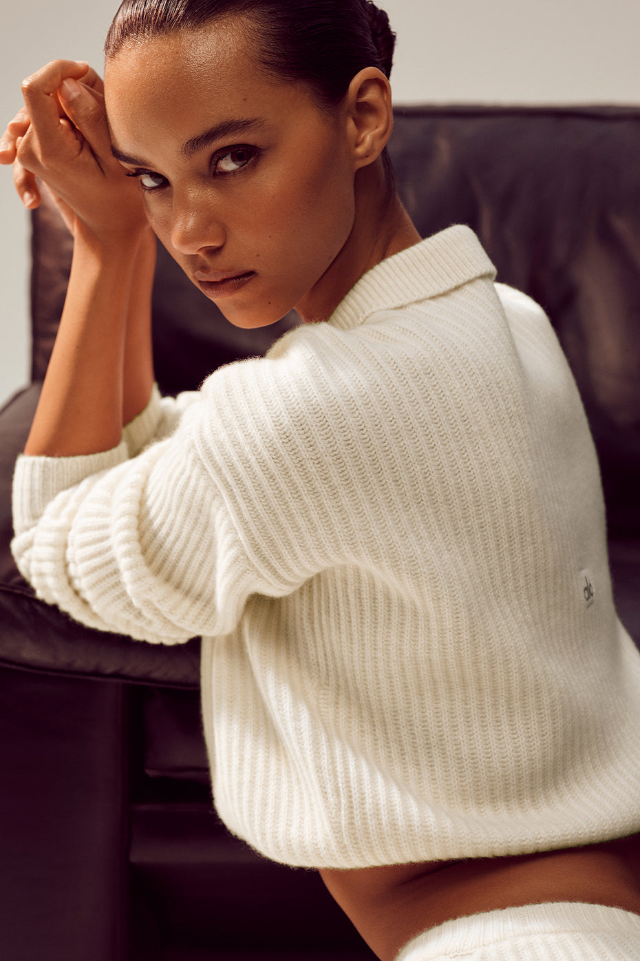 Alo Yoga Cashmere Northstar Polo - Ivory