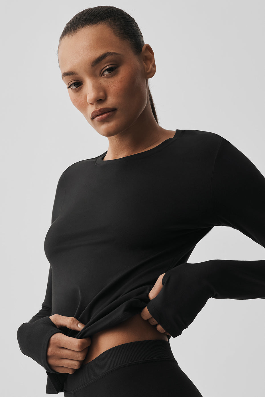 Alo Yoga Alosoft Finesse Long Sleeve - Black