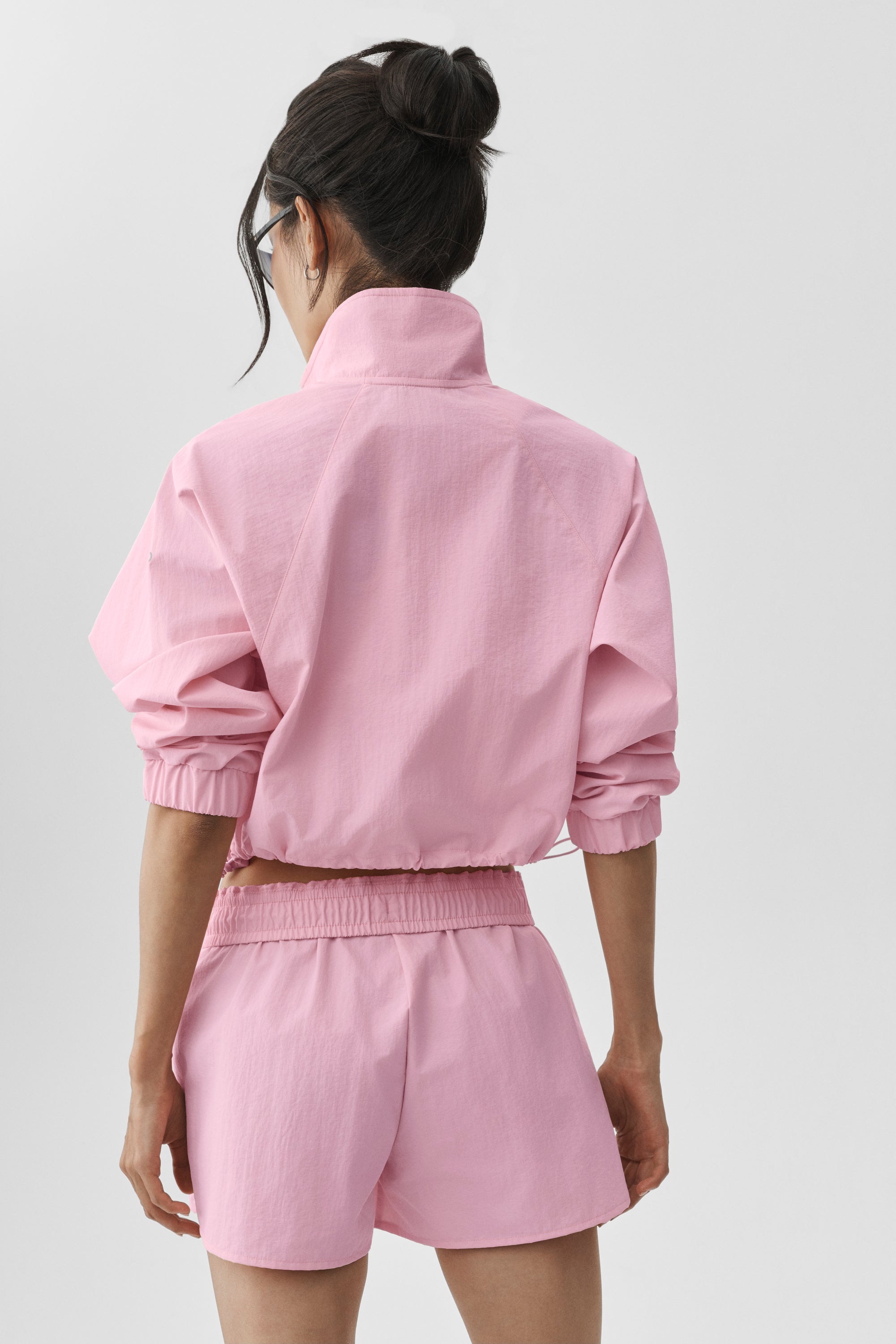 Alo Yoga Cropped 1/4 Zip Alumni Pullover - Pink Marshmallow