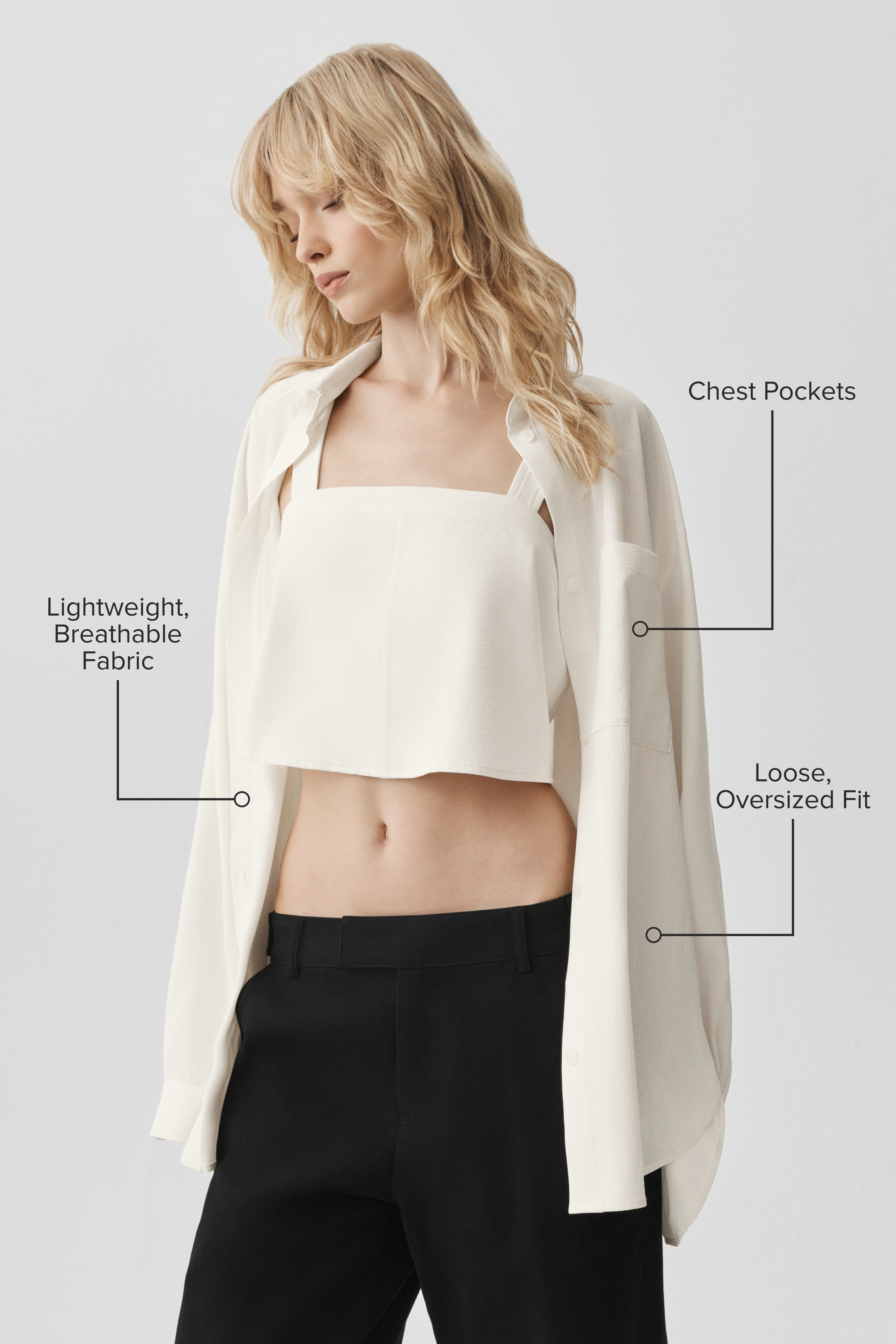 Alo Yoga Dreamscape Button Down Long Sleeve - Ivory