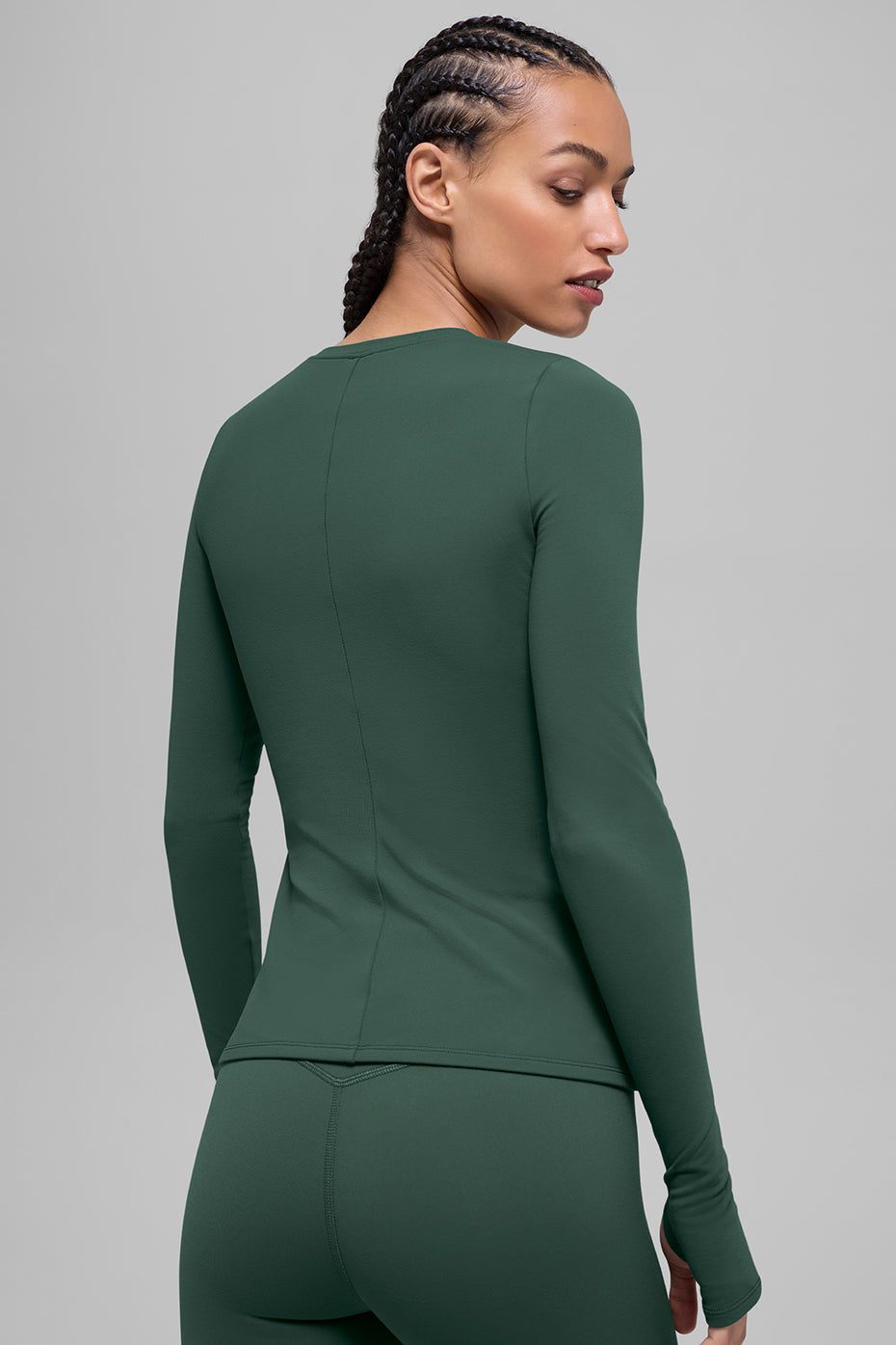 Alo Yoga Airbrush Winter Warm Nocturne Long Sleeve - Clover Green