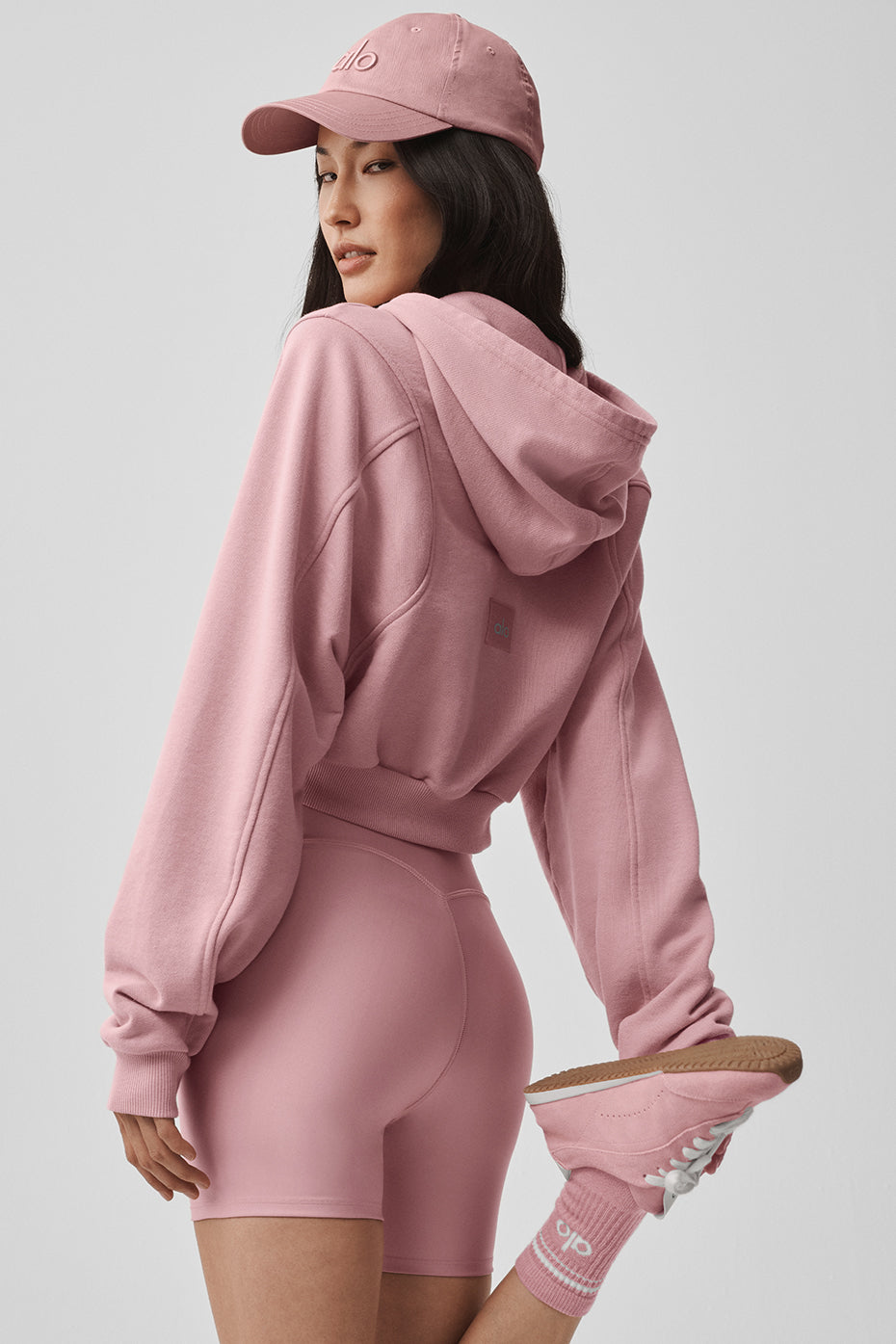 Alo Yoga Sweet Escape Zip Up Hoodie - Vintage Pink