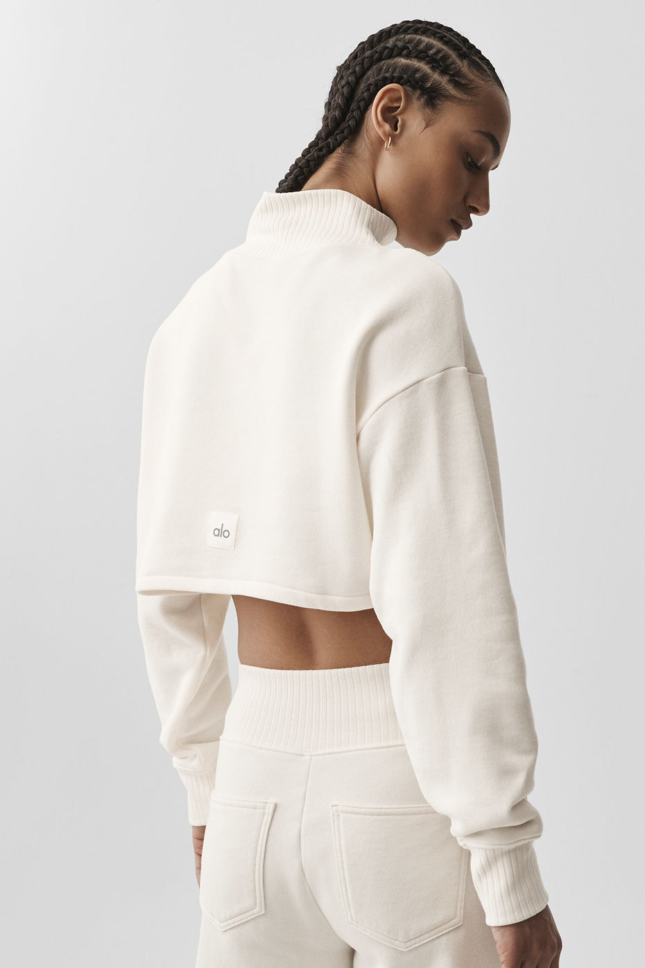 Alo Yoga Cropped Serenity Coverup - Ivory