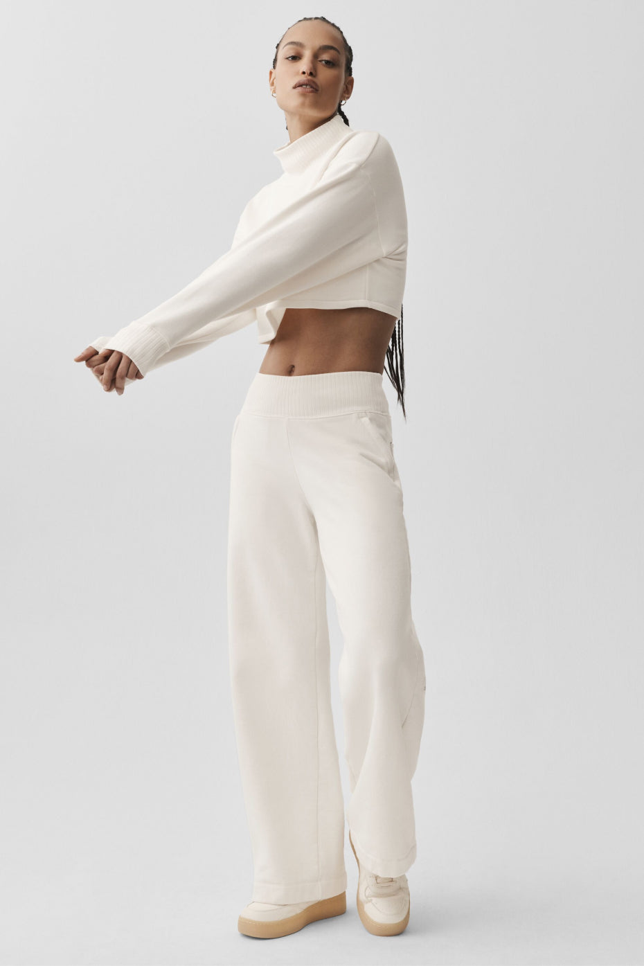 Alo Yoga Cropped Serenity Coverup - Ivory