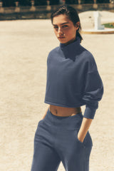 Alo Yoga Cropped Serenity Coverup - Bluestone