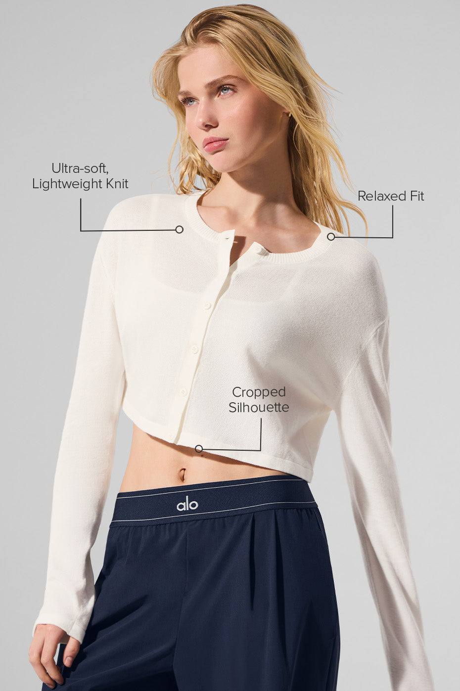 Alo Yoga Supernatural Sweater Cardigan - Ivory