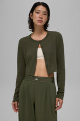 Alo Yoga Supernatural Sweater Cardigan - Green Olive