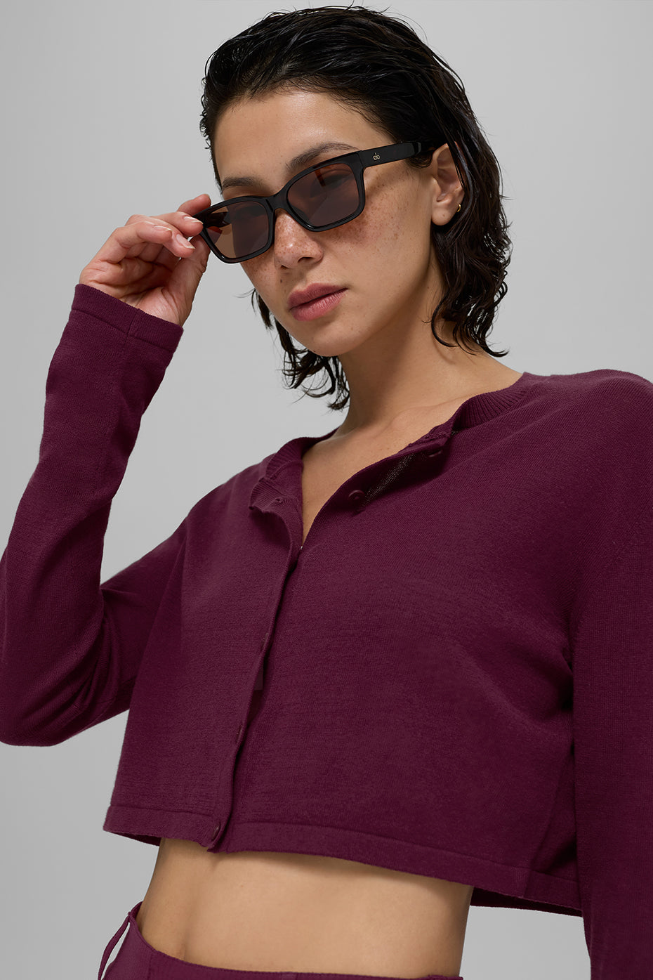 Alo Yoga Supernatural Sweater Cardigan - Burgundy