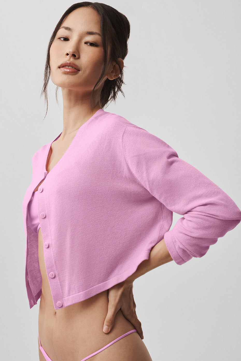 Alo Yoga Supernatural Sweater Cardigan - Candy Heart Pink