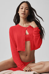 Alo Yoga Supernatural Sweater Cardigan - Bright Red