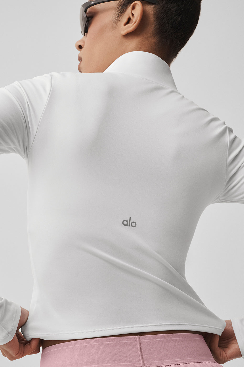 Alo Yoga ALO Softsculpt Precision 1/4 Zip Long Sleeve - White