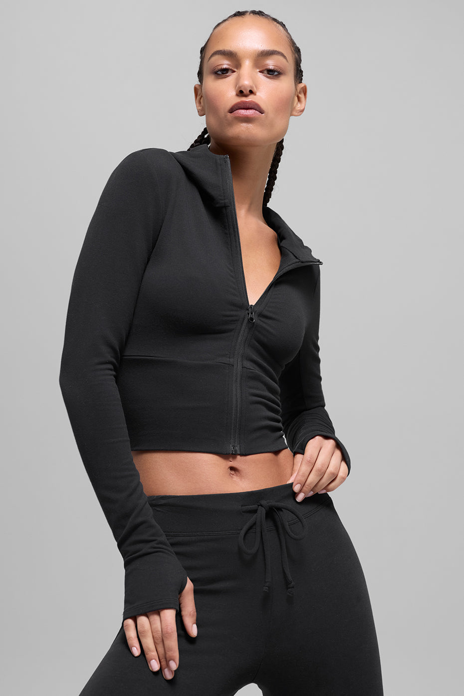 Alo Yoga Sway Full Zip Hoodie - Black