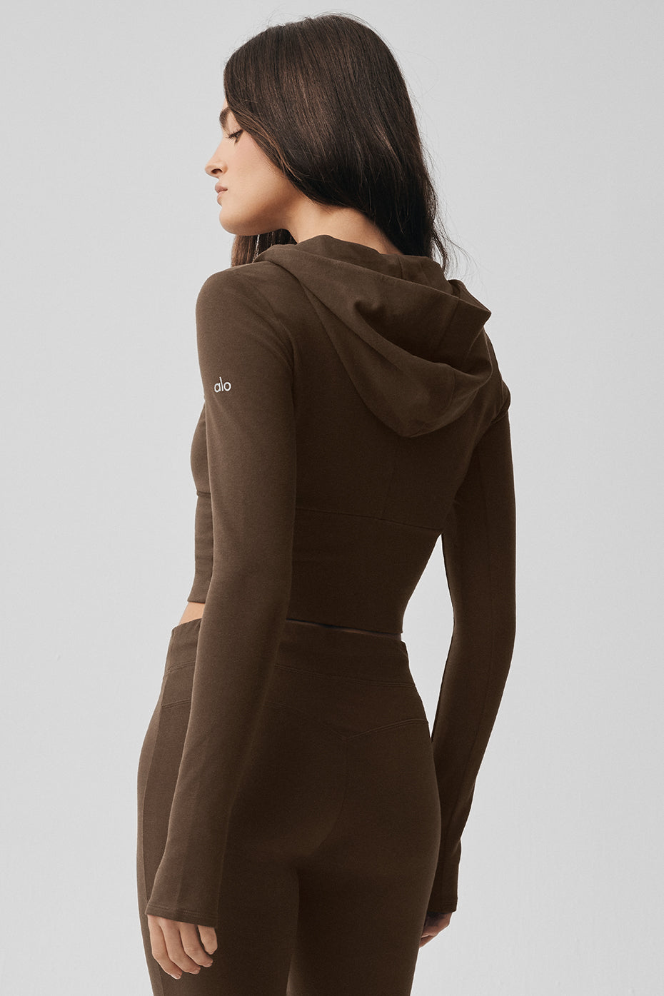 Alo Yoga Sway Full Zip Hoodie - Espresso