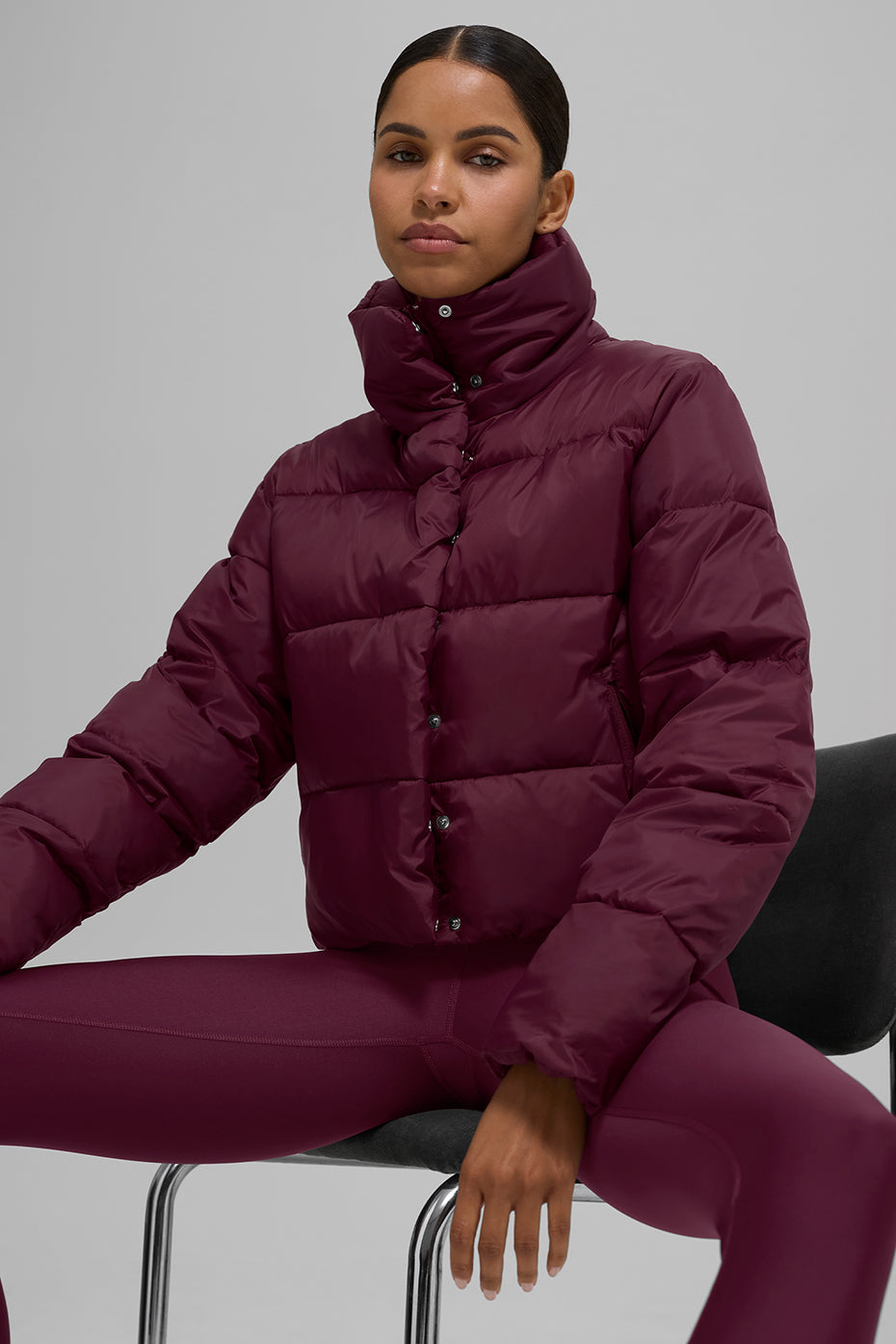 Alo Yoga Gold Rush Puffer - Burgundy