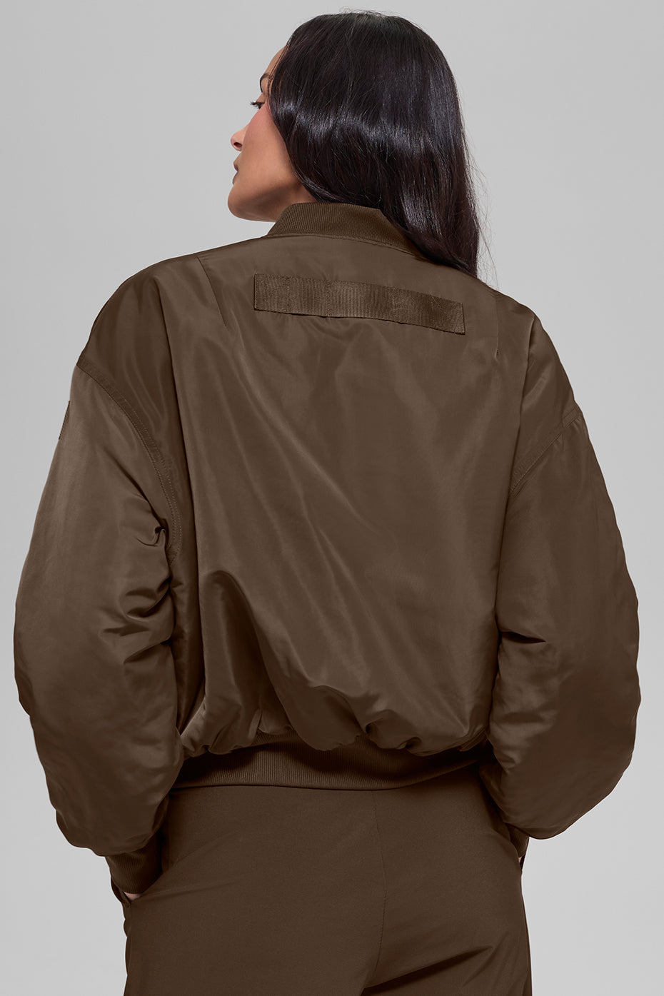 Alo Yoga Faux Fur Urbanite Bomber - Espresso/Ivory