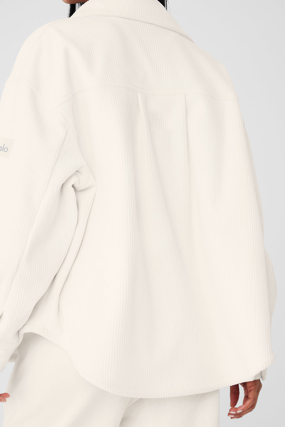 Alo Yoga Ribbed Velour Mountain Side Shacket - Ivory