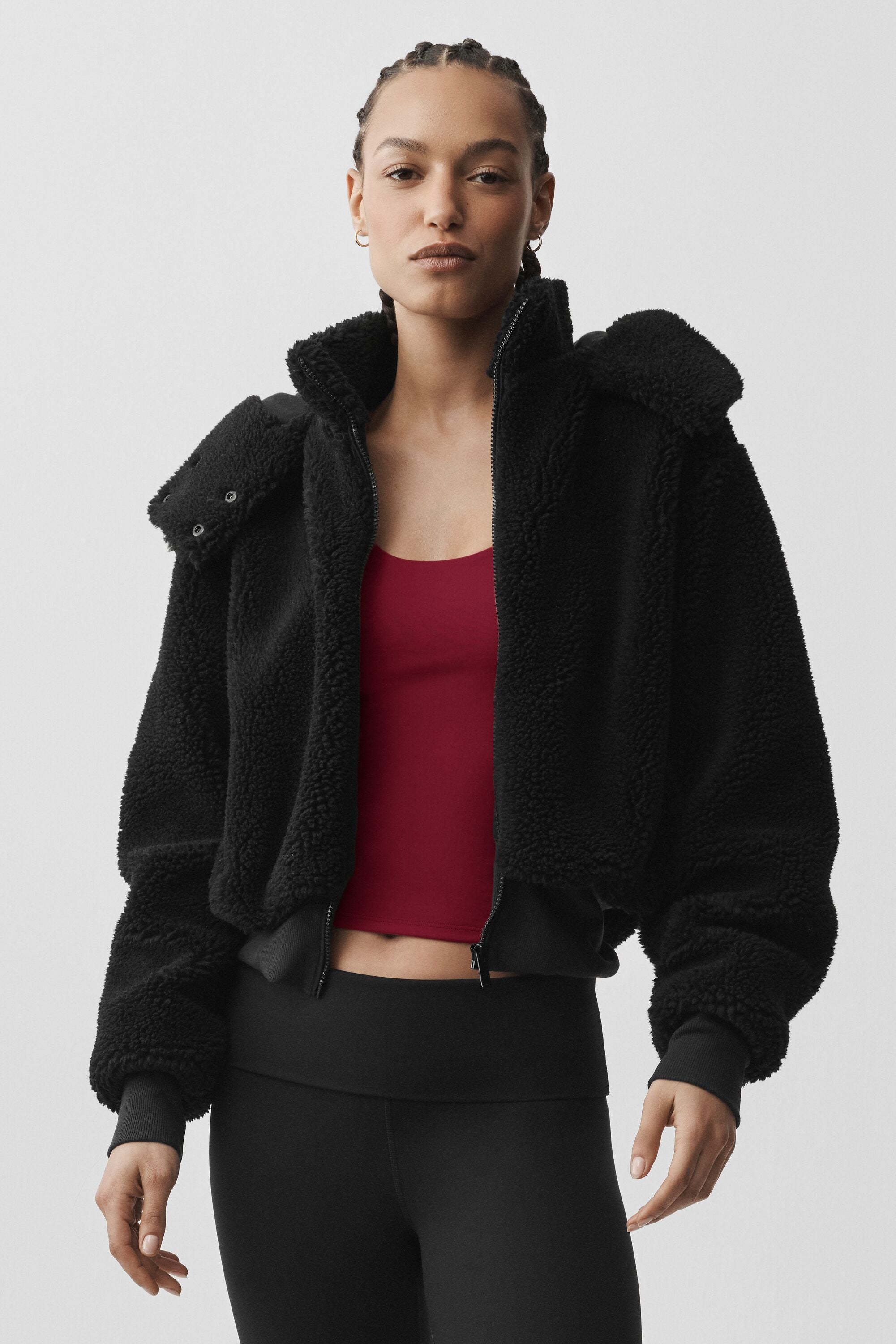 Alo Yoga Foxy Sherpa Jacket - Black