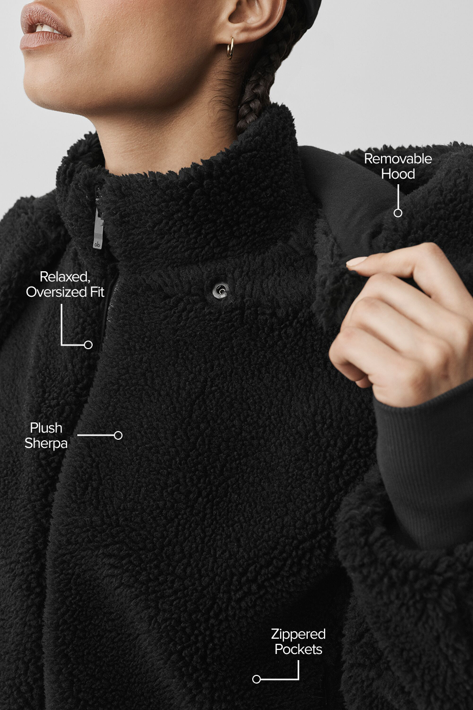 Alo Yoga Foxy Sherpa Jacket - Black