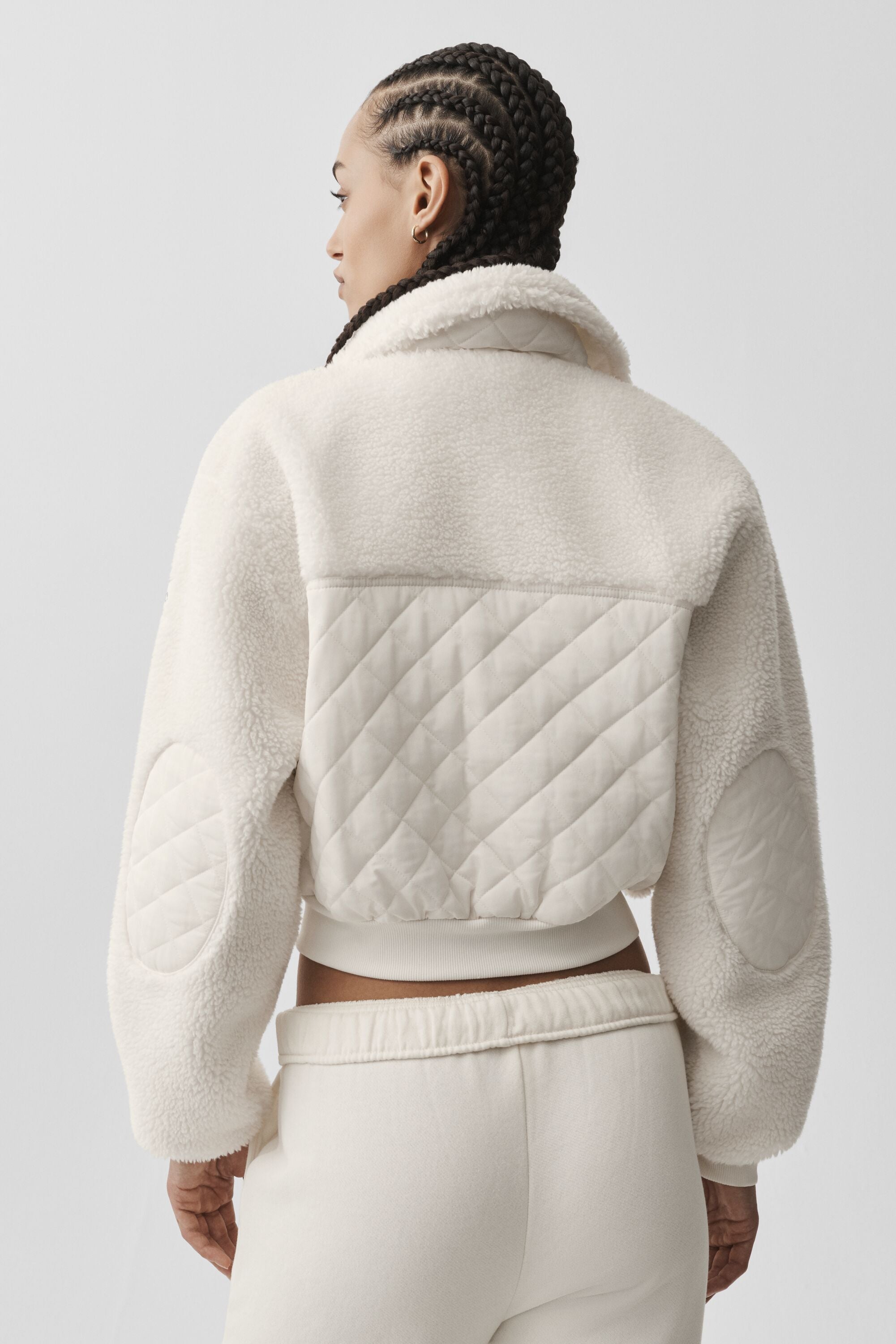 Alo Yoga Sherpa Edge Bomber - Ivory