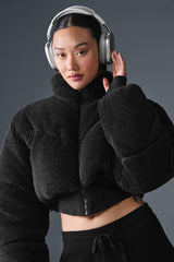 Alo Yoga Sherpa Main Act Corset Puffer - Black