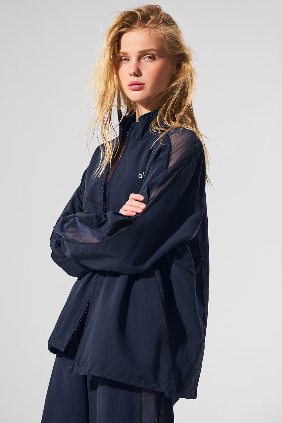 Alo Yoga Origin Full-Zip Track Jacket - Navy/Black