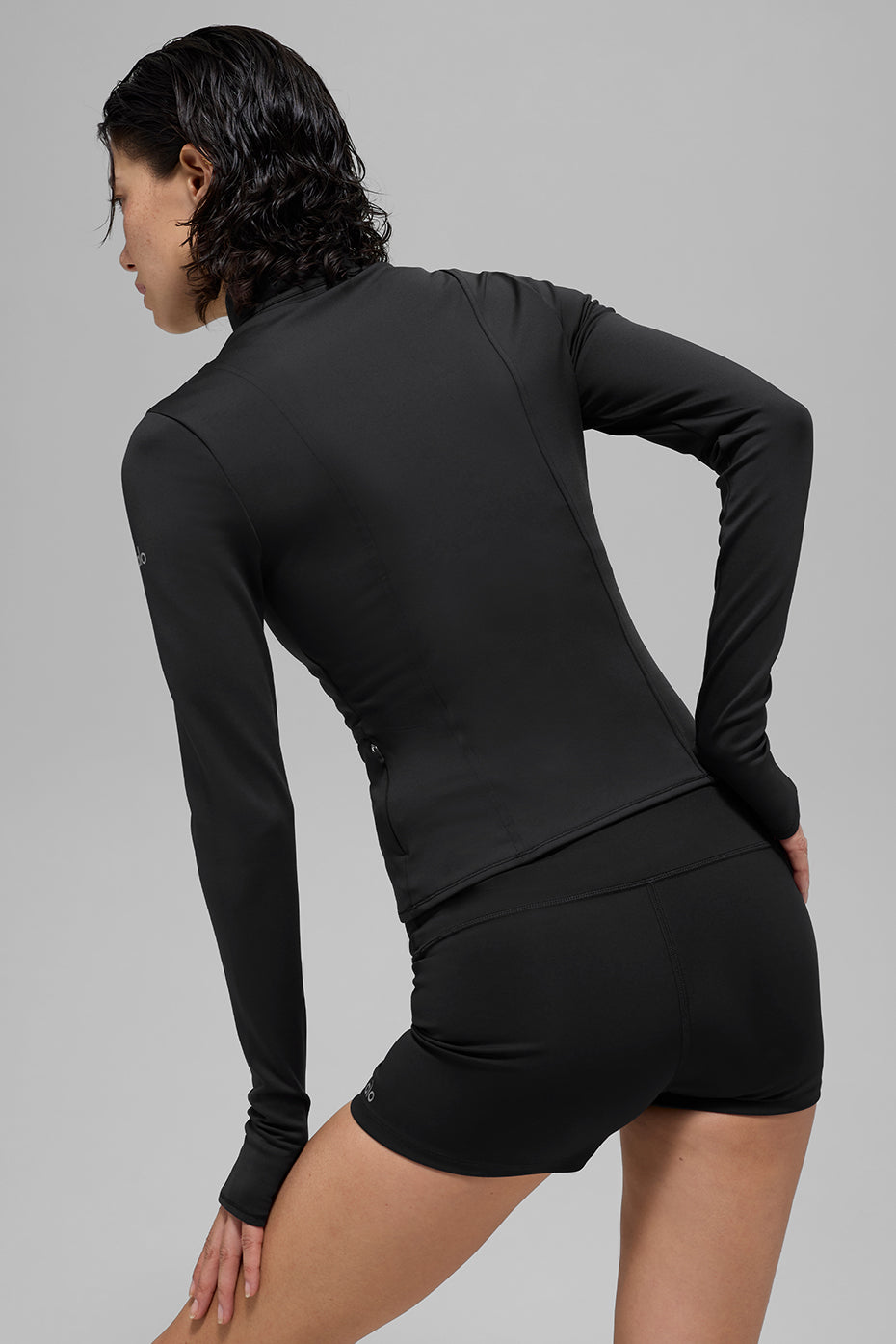 Alo Yoga Airlift Winter Warm Radiant Full-Zip Jacket - Black