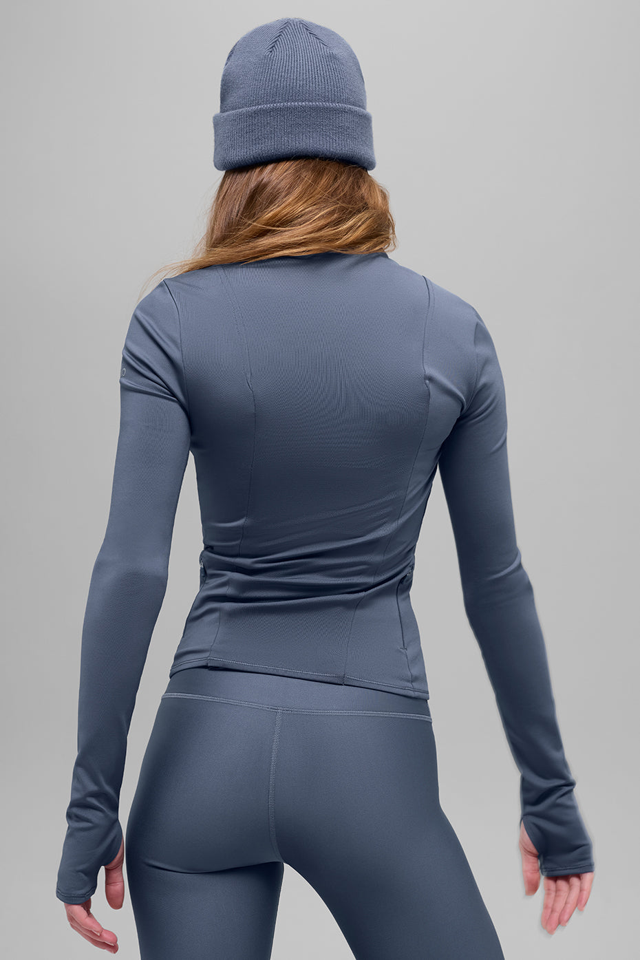 Alo Yoga Airlift Winter Warm Radiant Full-Zip Jacket - Bluestone