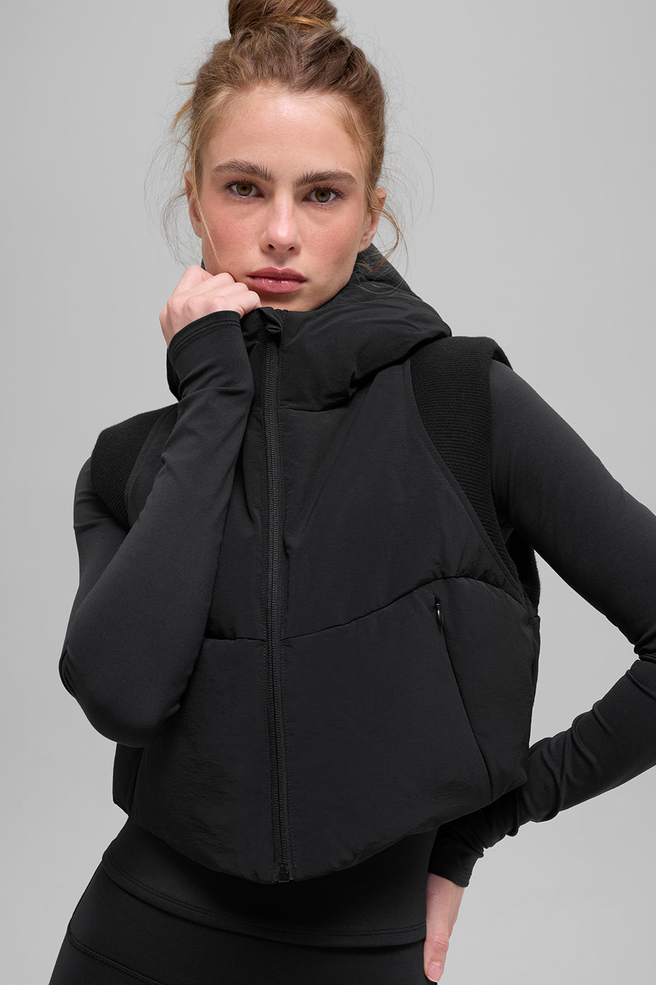 Alo Yoga Fast Lane Puffer Vest - Black