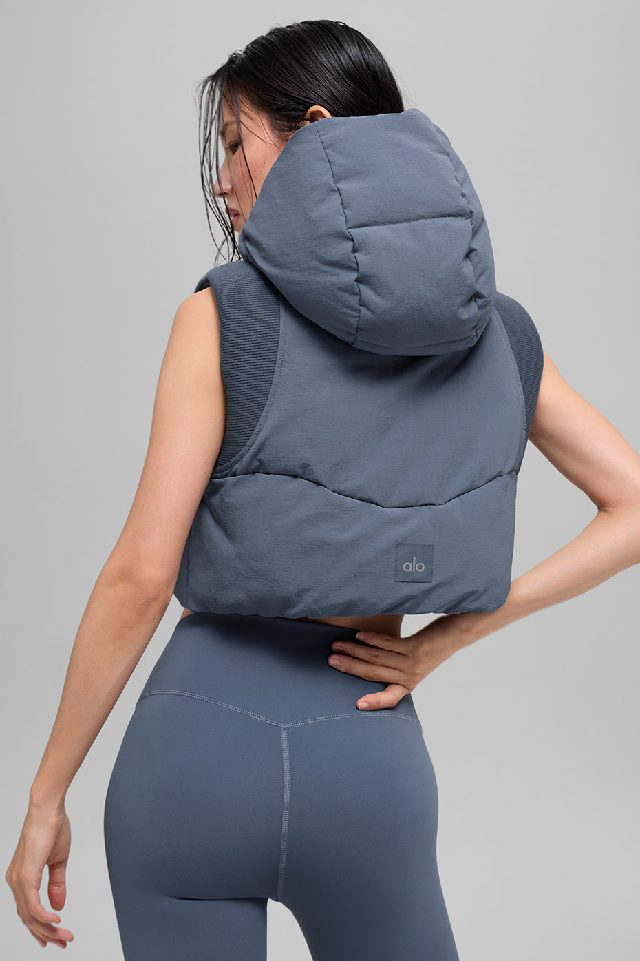 Alo Yoga Fast Lane Puffer Vest - Bluestone