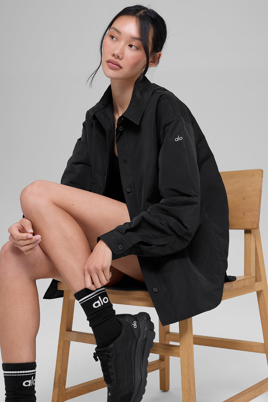 Alo Yoga Socialite Shacket - Black