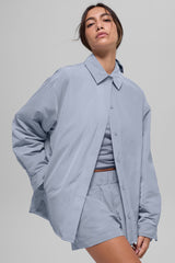 Alo Yoga Socialite Shacket - Winter Frost