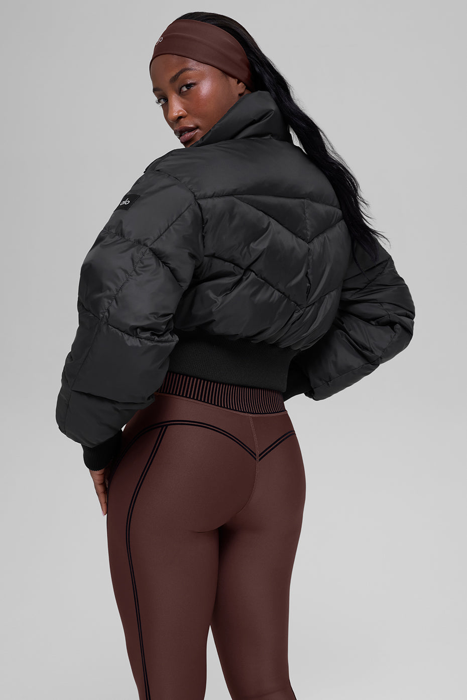 Alo Yoga Cropped Atmosphere Puffer - Black