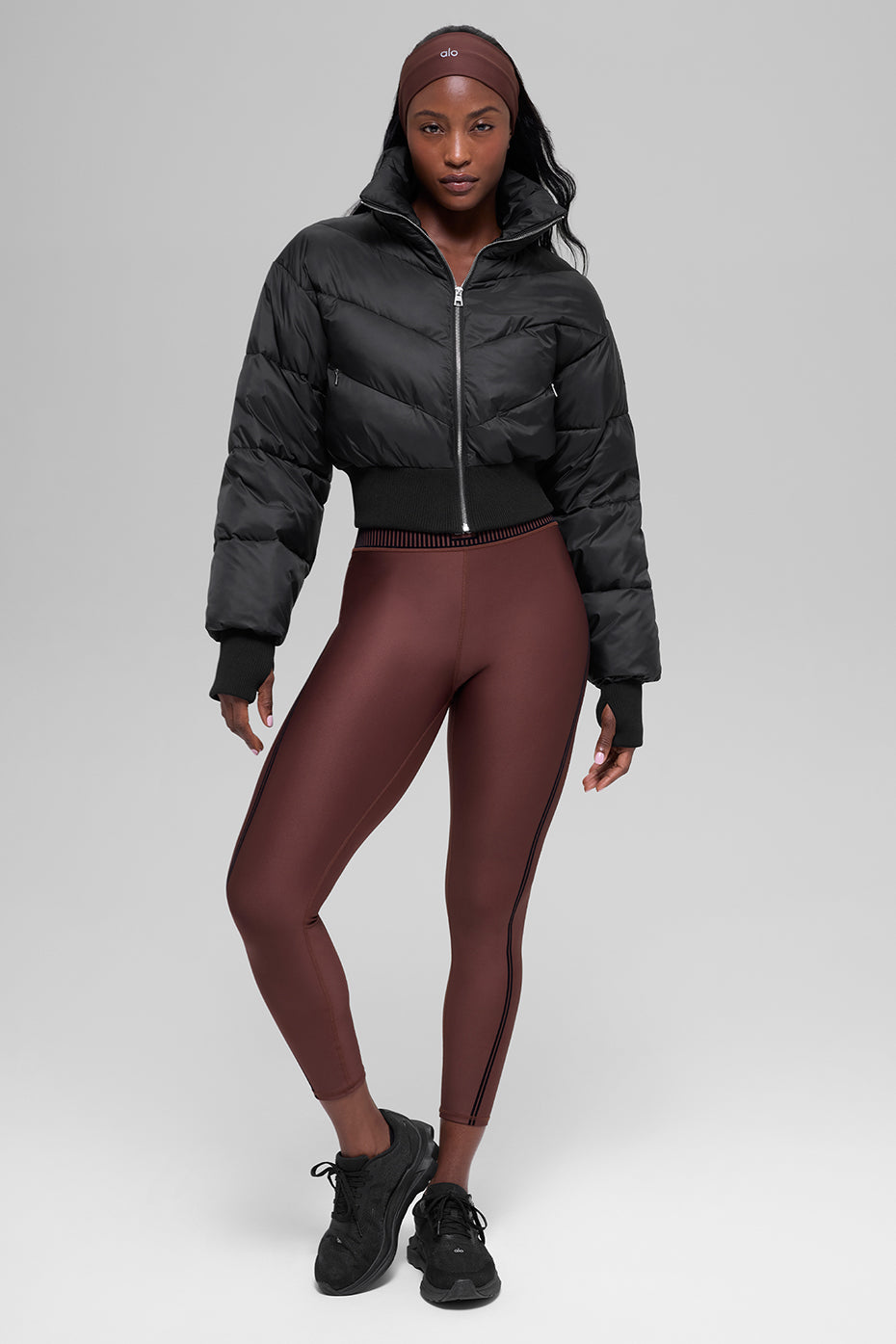 Alo Yoga Cropped Atmosphere Puffer - Black