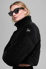 Alo Yoga Micro Corduroy Dreamy Puffer - Black