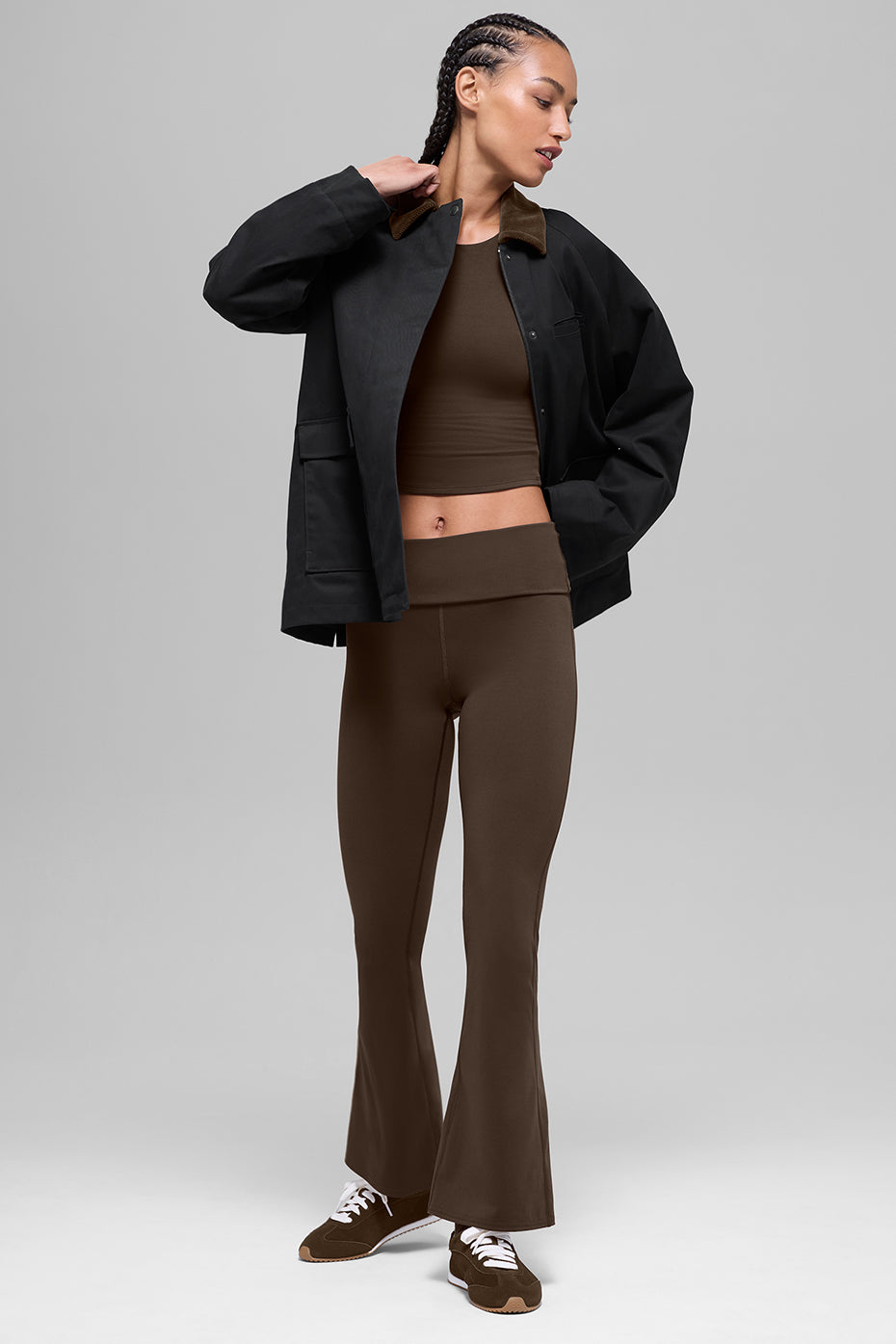 Alo Yoga Twill Barn Jacket - Black/Espresso