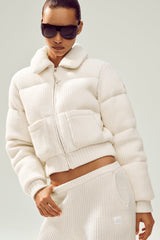 Alo Yoga Cashmere Northstar Sweater Puffer - Ivory