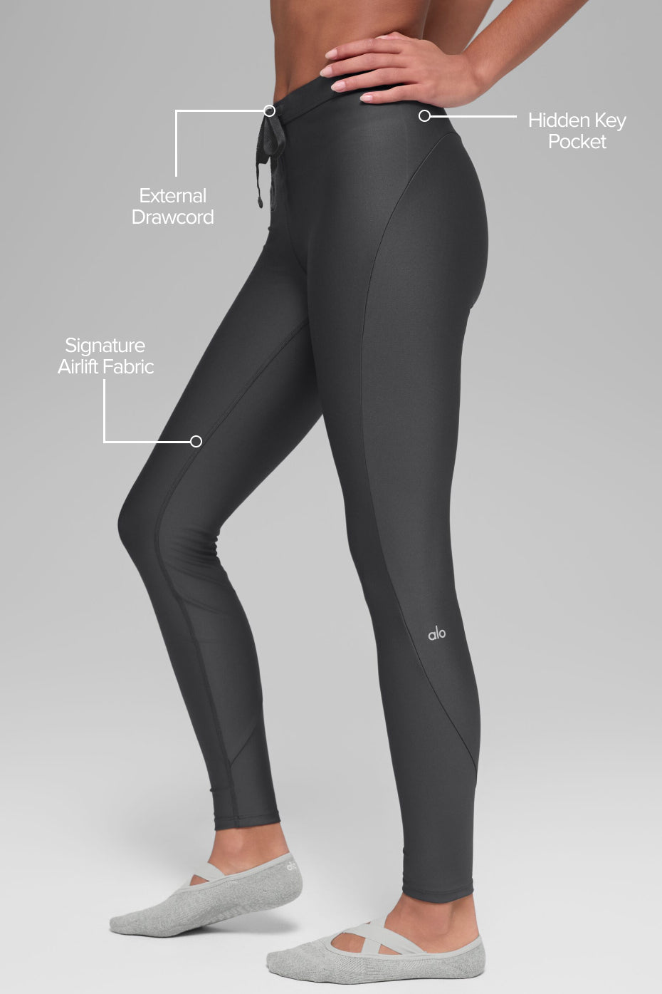 Alo Yoga Airlift High-Waist Light Speed Legging - Anthracite