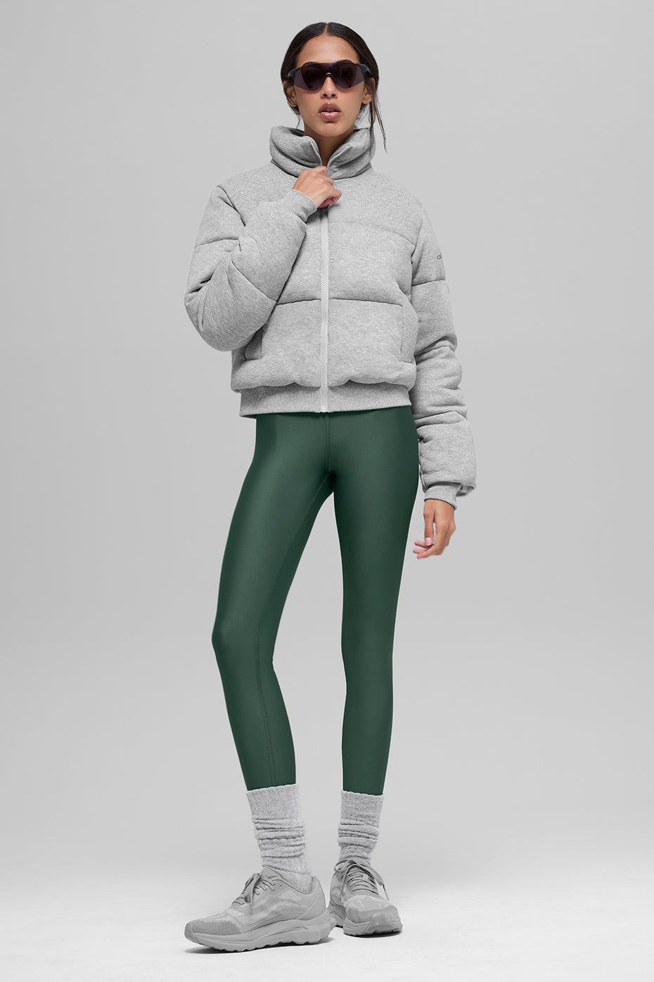 Alo Yoga Sweatshirt Puffer - Athletic Heather Grey