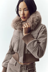 Alo Yoga Wool Blend Bunny Slope Jacket - Alpine Cocoa Heather