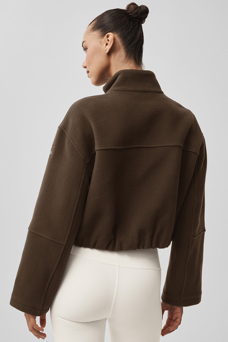 Alo Yoga Double Face Wool City Girl Jacket - Espresso