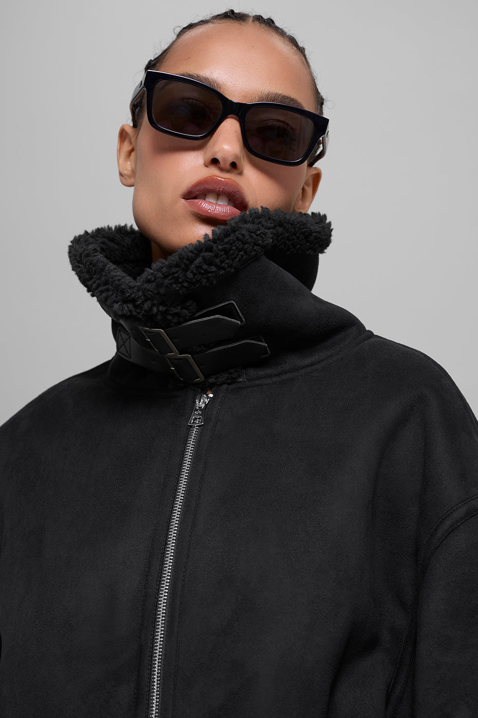 Alo Yoga Faux Shearling Grand Jacket - Black
