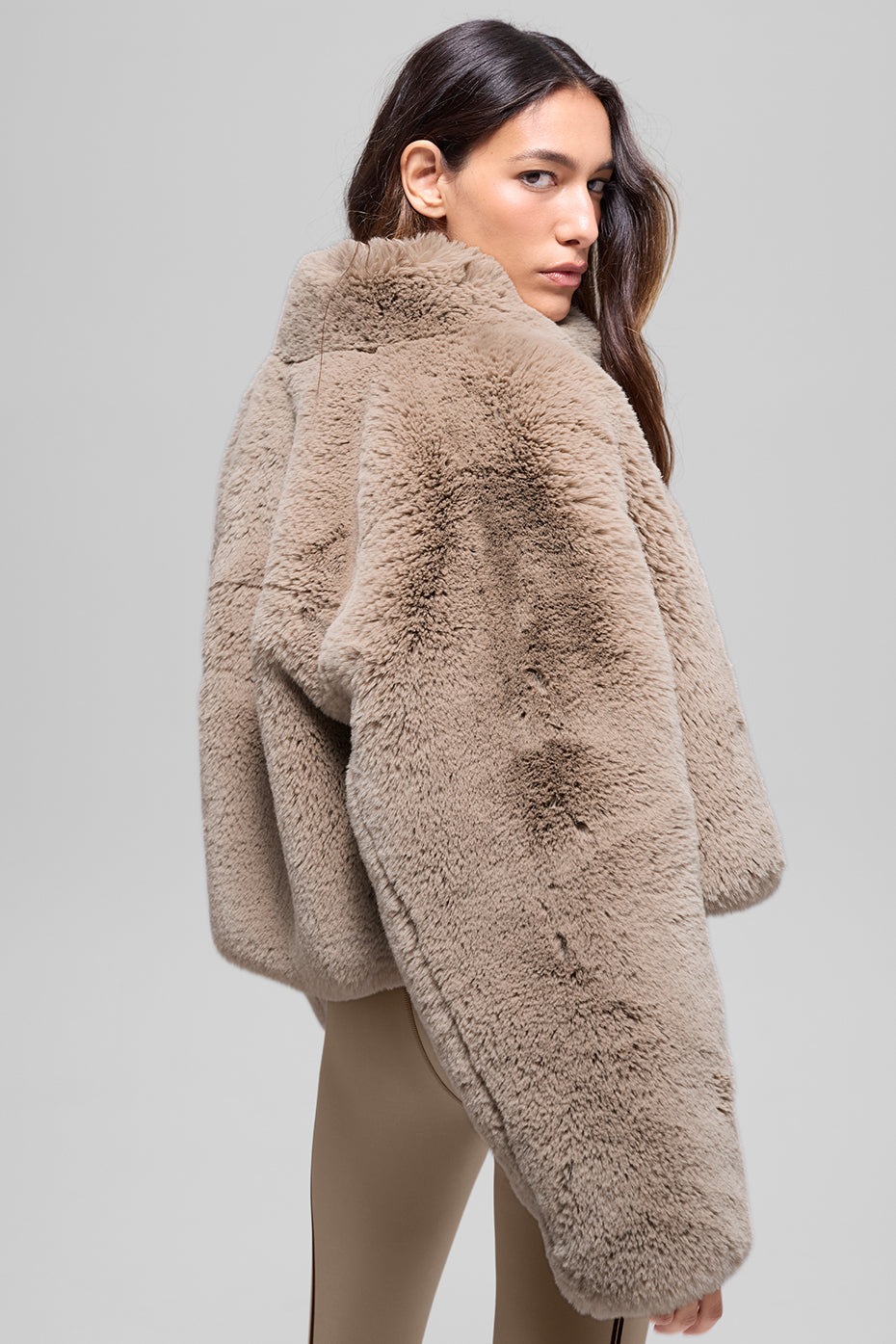 Alo Yoga Faux Fur Allure Jacket - Oat